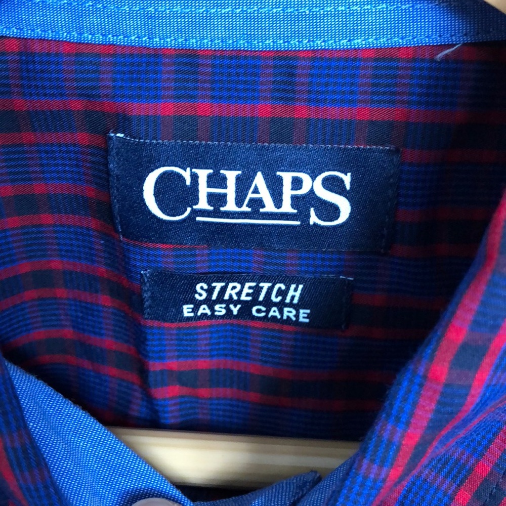 NWT Men’s Chaps Easy Care Stretch Shirt M - Picture 2 of 4